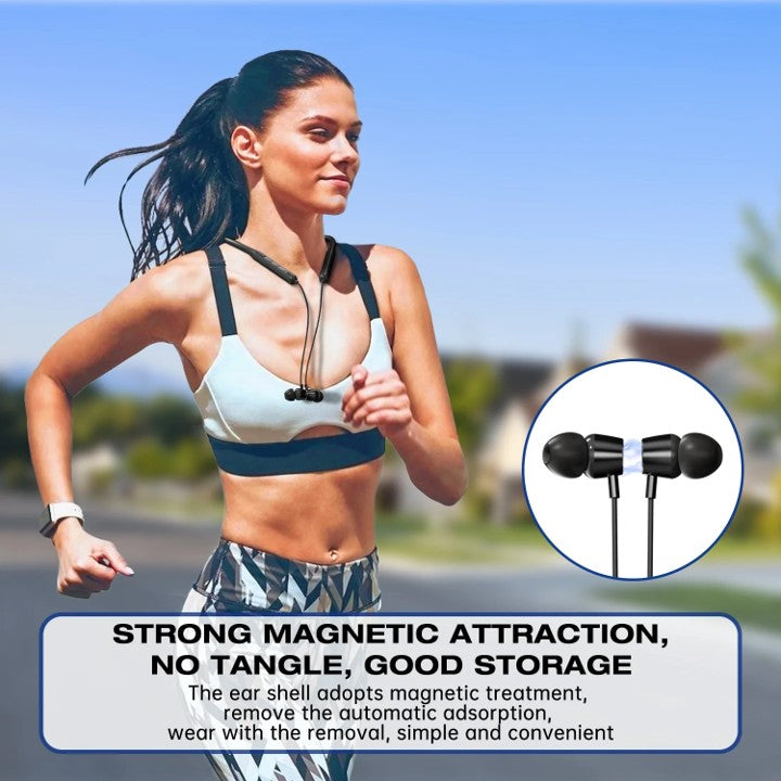 Sports Neckband LED Digital Display Wireless BT Headphone Bass Headset Earbuds