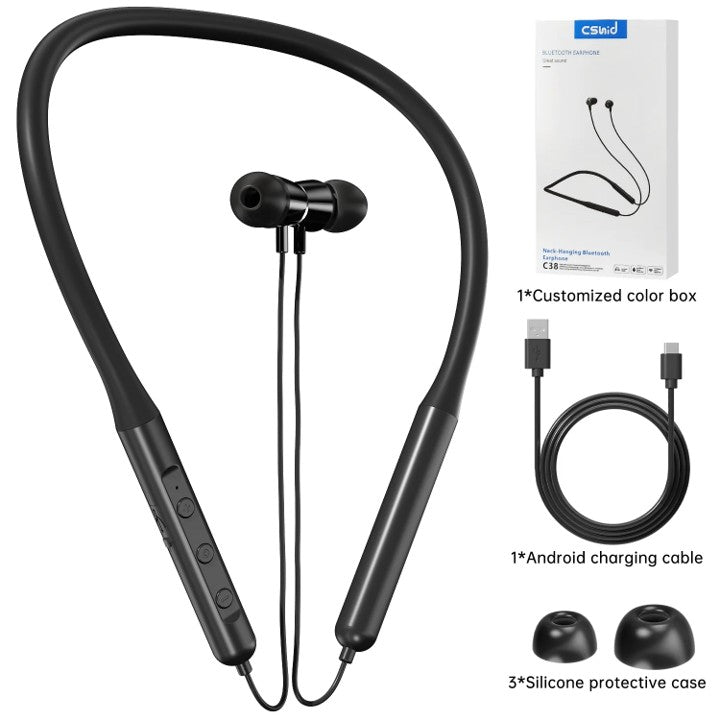 Sports Neckband LED Digital Display Wireless BT Headphone Bass Headset Earbuds