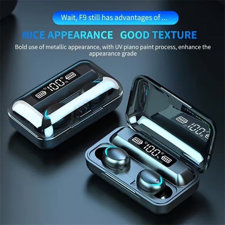 Wireless Earbuds Headphones With Touch Control, Noise-Cancelling HD Mic